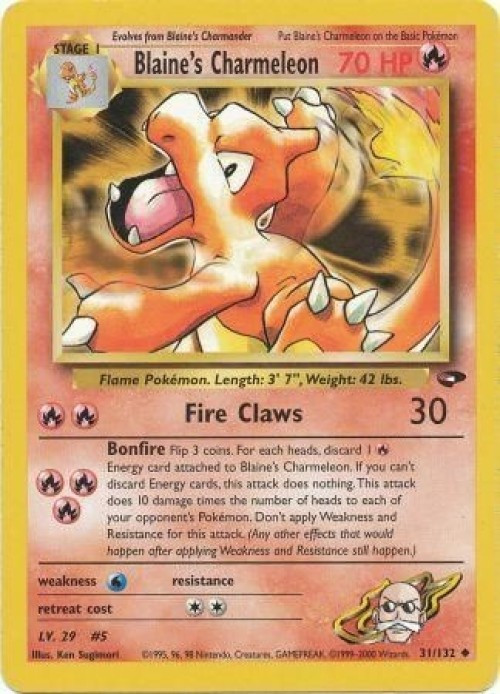 Pokemon Gym Challenge Uncommon Blaine's Charmeleon #31 Heavily Played、ToyWiz、kayou