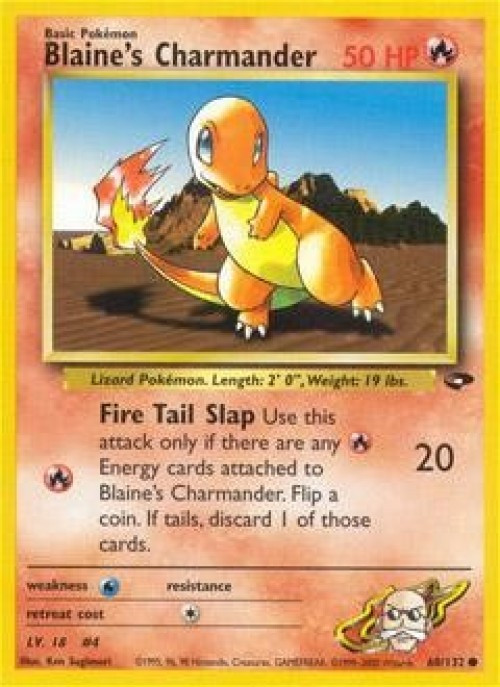 Pokemon Gym Challenge Common Blaine's Charmander #60 Lightly Played、ToyWiz、kayou