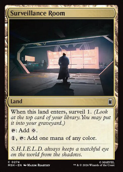 MtG Marvel Super Heroes Common FOIL Surveillance Room #274、ToyWiz、kayou