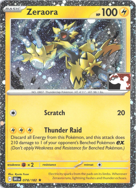 SV Destined Rivals 078/182 Zeraora (Prize Pack League Promo Cosmo Holo)、Pokemon、kayou