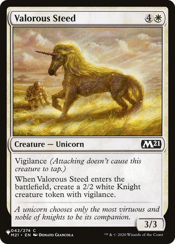 Valorous Steed (LIST-042/274) - The List、Wizards of the Coast、kayou