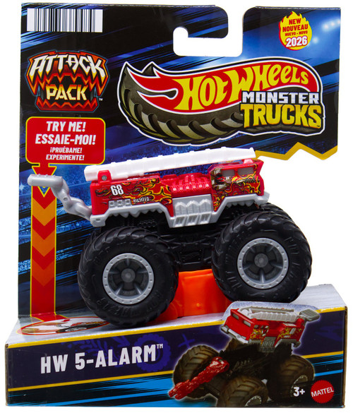 Hot Wheels Monster Trucks Attack Pack 5-Alarm Vehicle、ToyWiz、kayou