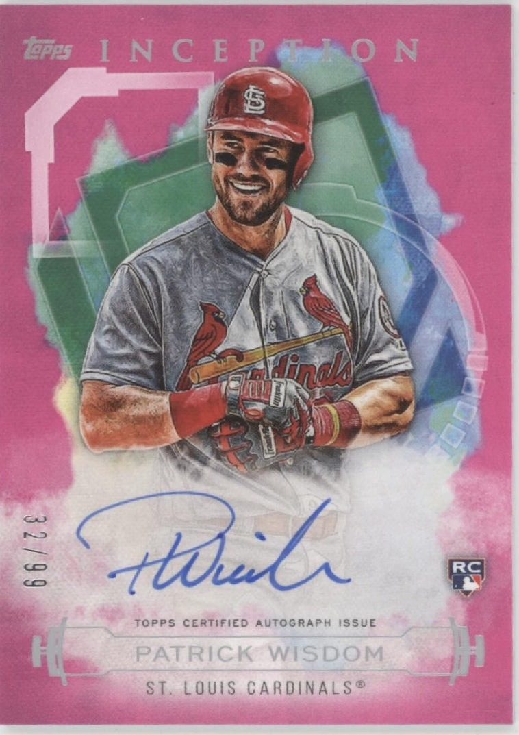 Patrick Wisdom 2019 Topps Inception Pink RC Auto 32/99 #RES-PW、Collector Store LLC、kayou