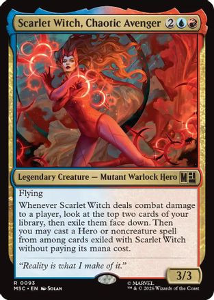 Scarlet Witch, Chaotic Avenger (Surge Foil) (MSC-093) - Commander: Marvel Super Heroes Foil、Wizards of the Coast、kayou