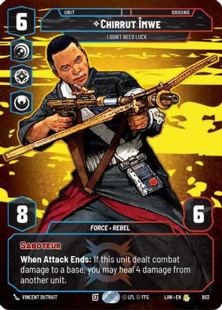 Chirrut Imwe - I Don't Need Luck (Prestige) (803) - A Lawless Time、Fantasy Flight Games、kayou