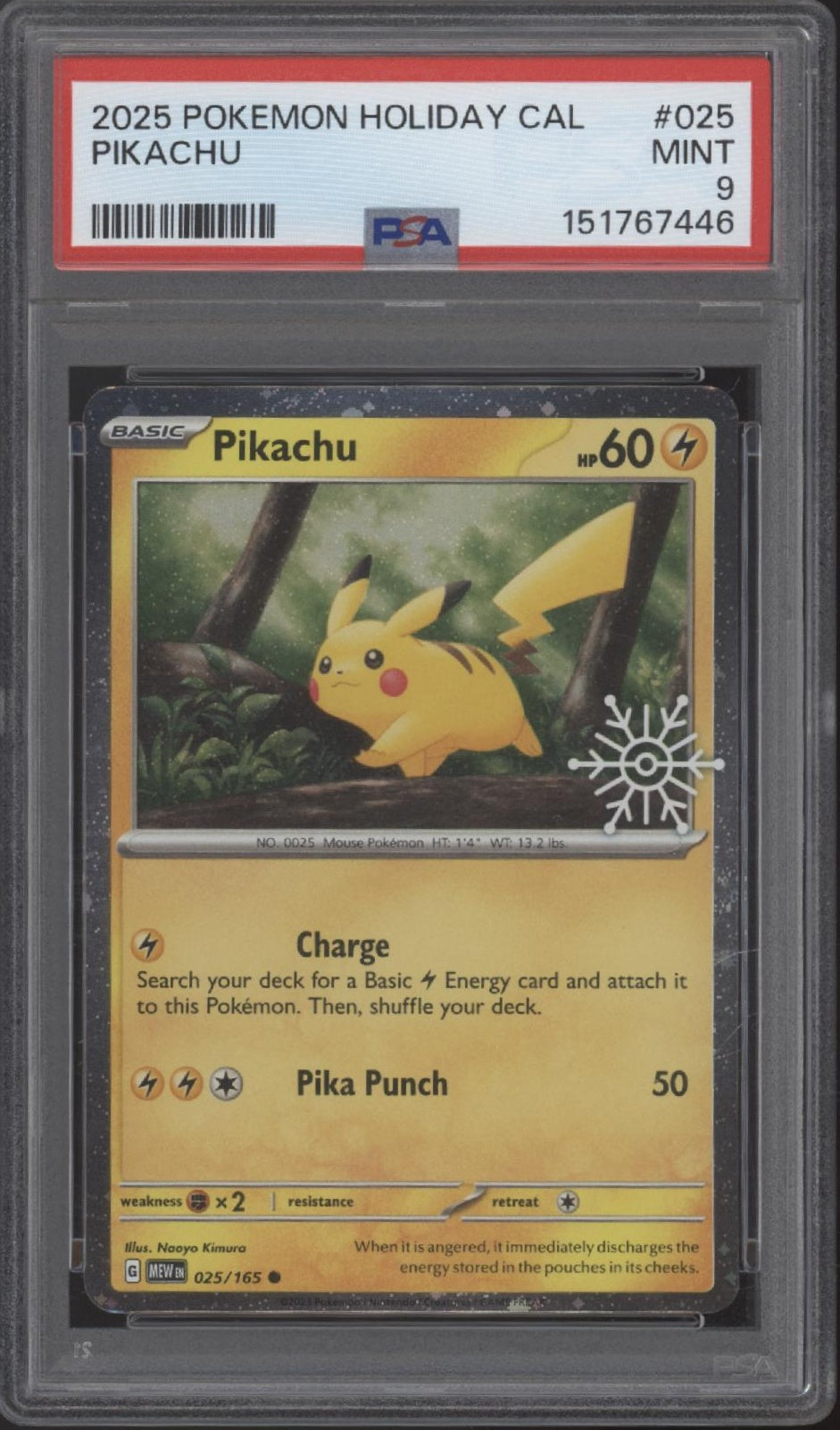 Pikachu Pokemon Holiday Calendar #025 PSA 9、Collector Store LLC Gaming、kayou