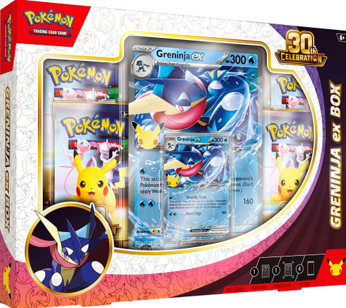 Pokemon 30th Anniversary Celebration Greninja ex Box Set 4 Booster Packs, 1 Promo Card & 1 Oversize Promo、ToyWiz、kayou
