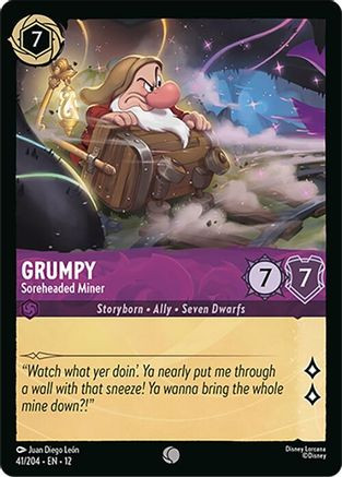 Grumpy - Soreheaded Miner (41/204) - Wilds Unknown、Ravensburger、kayou