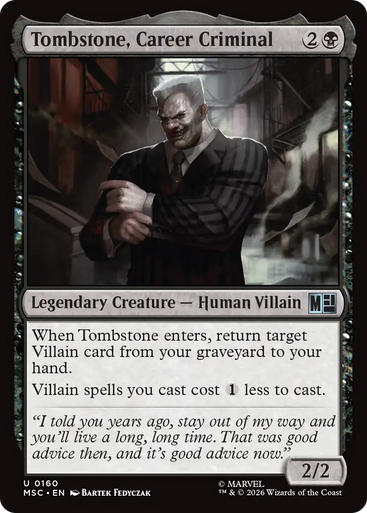 Tombstone, Career Criminal (#160) | Marvel Super Heroes Commander、Magic: The Gathering、kayou