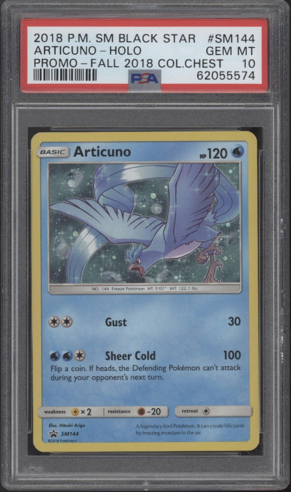 Articuno Pokemon Fall 2018 Collector Chest Holo Promo #SM144 PSA 10 #1、Collector Store LLC Gaming、kayou