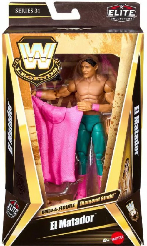 WWE Wrestling Elite Collection Legends Series 31 El Matador Exclusive Action Figure Includes Build Diamond Studd Piece!、ToyWiz、kayou