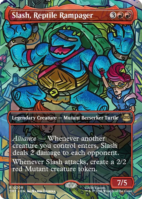 Slash, Reptile Rampager (Borderless Scene) | Teenage Mutant Ninja Turtles、Magic: The Gathering、kayou