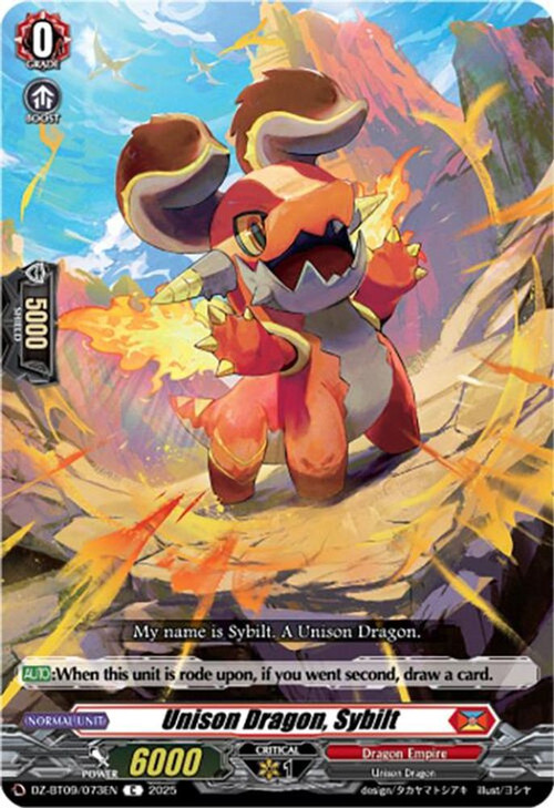 Cardfight Vanguard Trading Card Game Super Brave Detonation Common Unison Dragon, Sybilt DZ-BT09/073EN、ToyWiz、kayou