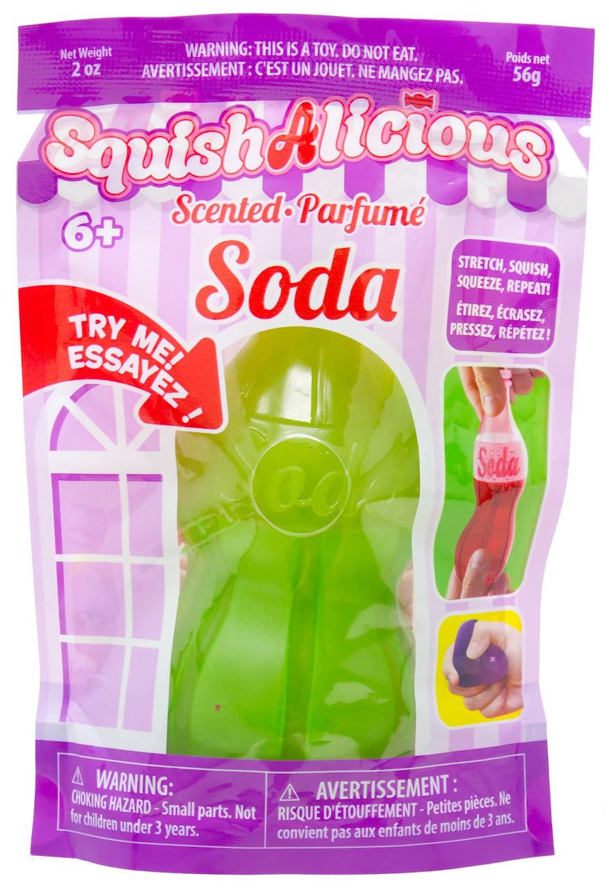 SquishAlicious Scented Soda GREEN 4.5-Inch Squeeze Toy、ToyWiz、kayou