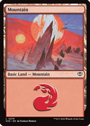 Mountain (0279) (SOS-279) - Secrets of Strixhaven Foil、Wizards of the Coast、kayou