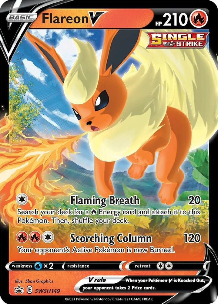 Pokemon Trading Card Game Sword & Shield Promo Flareon V SWSH149 Lightly Played、ToyWiz、kayou