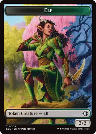 Elf // Treasure Double-Sided Token (ECL-4 // 10) - Lorwyn Eclipsed Foil、Wizards of the Coast、kayou