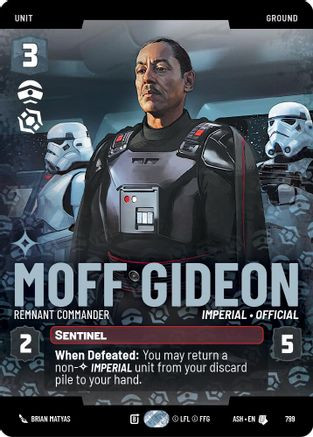 Moff Gideon - Remnant Commander (Prestige) (799) - Ashes of the Empire、Fantasy Flight Games、kayou