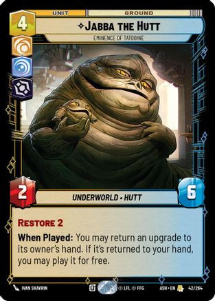 Jabba the Hutt - Eminence of Tatooine (42/264) - Ashes of the Empire、Fantasy Flight Games、kayou