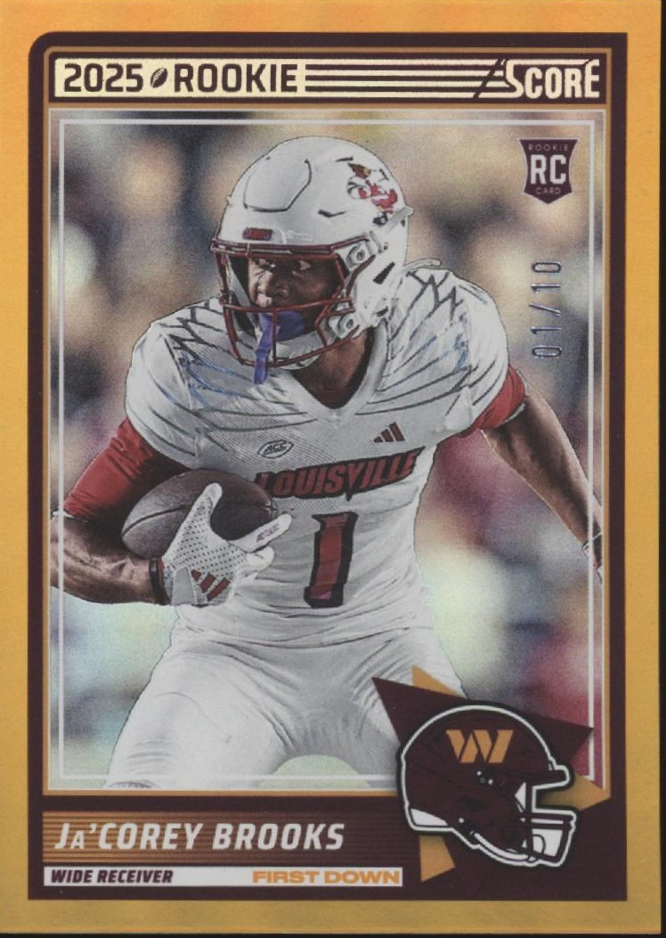Ja'Corey Brooks 2025 Panini Score First Down Orange RC 01/10 #61、Collector Store LLC、kayou