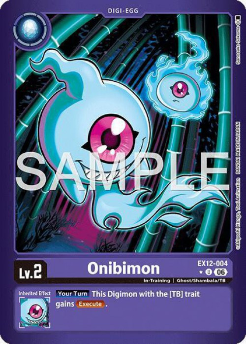 Digimon Trading Card Game Digital World Shambala Uncommon Onibimon EX12-004 Limited Foil、ToyWiz、kayou