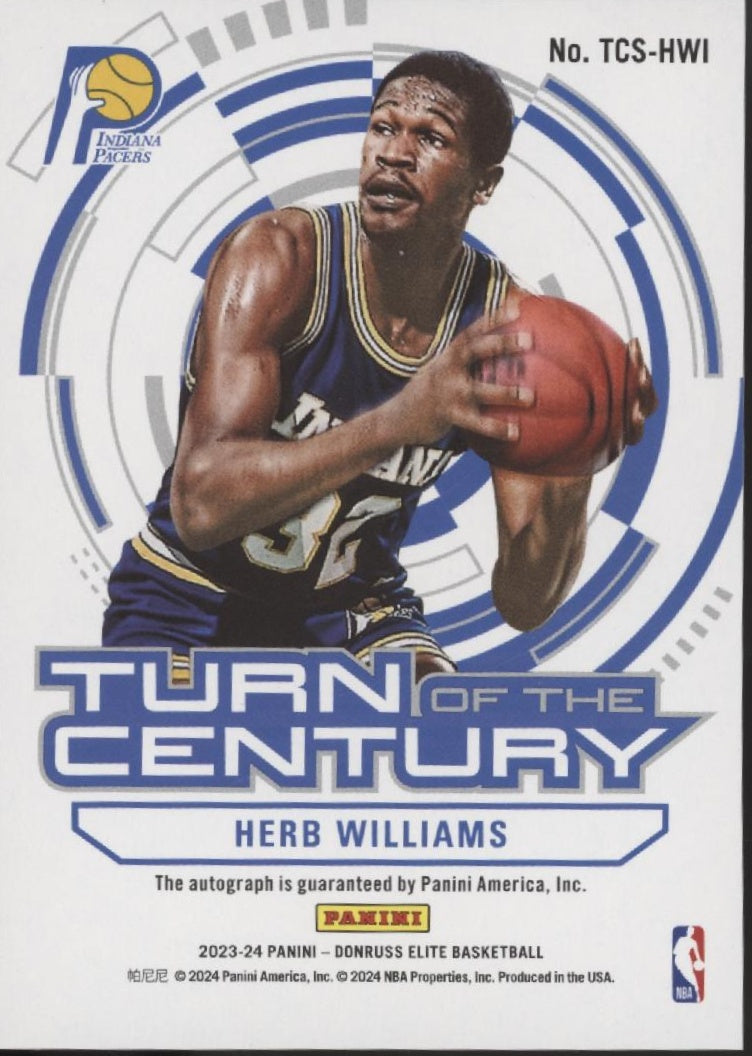 Herb Williams 2023-24 Donruss Elite Turn of the Century Auto 03/10 #TCS-HWI、Collector Store LLC、kayou