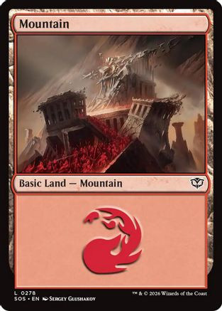 Mountain (0278) (SOS-278) - Secrets of Strixhaven Foil、Wizards of the Coast、kayou
