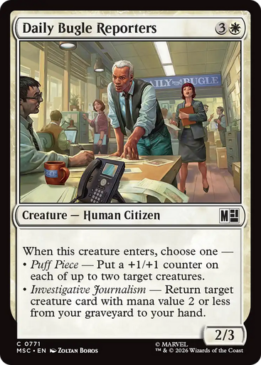 Daily Bugle Reporters (Foil) | Marvel Super Heroes Commander、Magic: The Gathering、kayou