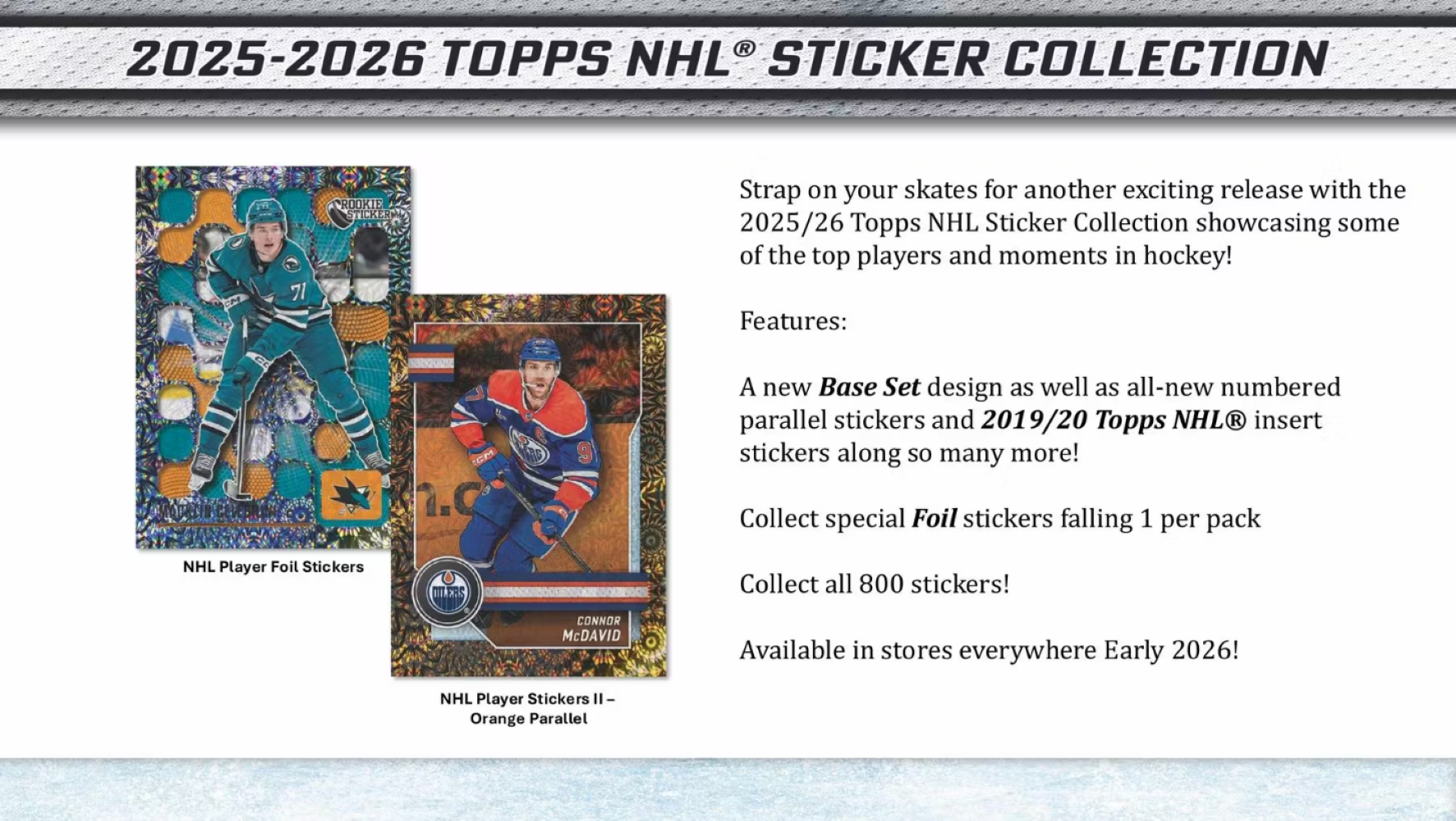 2025-26 Topps NHL Sticker Collection Box、Topps、kayou