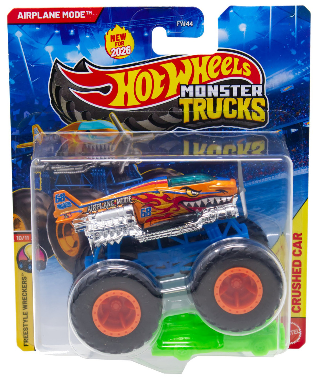 Hot Wheels Monster Trucks Freestyle Wreckers Airplane Mode Diecast Car、ToyWiz、kayou