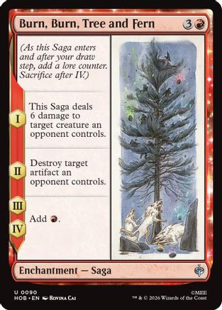 Burn, Burn, Tree and Fern (HOB-090) - The Hobbit Foil、Wizards of the Coast、kayou