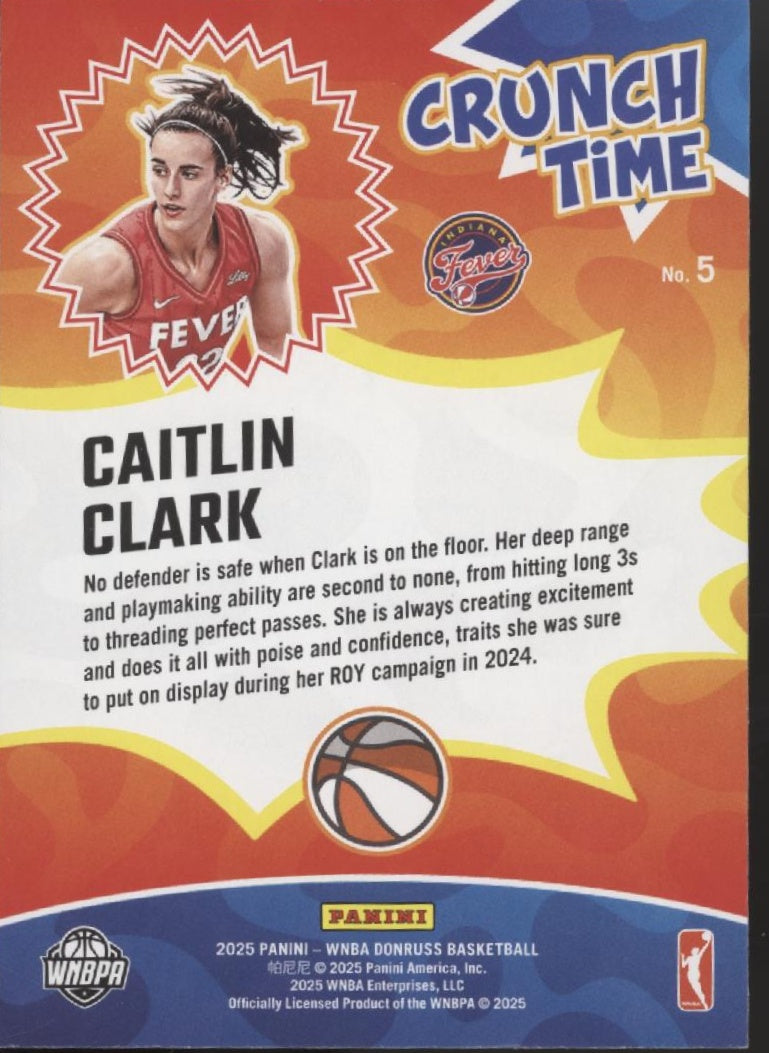 Caitlin Clark 2025 Panini WNBA Donruss Crunch Time #5、Collector Store LLC、kayou