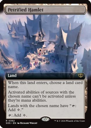 Petrified Hamlet (Extended Art) (SOS-362) - Secrets of Strixhaven、Wizards of the Coast、kayou