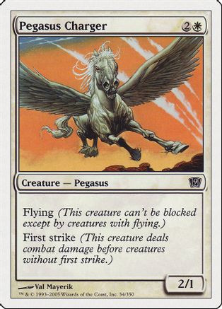 Pegasus Charger (9ED-034) - 9th Edition、Wizards of the Coast、kayou