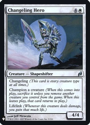 Changeling Hero (LIST-009) - The List Reprints Foil、Wizards of the Coast、kayou