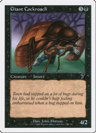 Giant Cockroach (7ED-138) - 7th Edition Foil、Wizards of the Coast、kayou