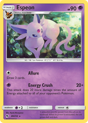 Espeon 89/214 - Lost Thunder (LP)、The Pokémon Company、kayou