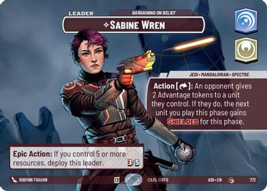 Sabine Wren - Bargaining on Belief (Showcase) (772) - Ashes of the Empire Foil、GameNerdz、kayou