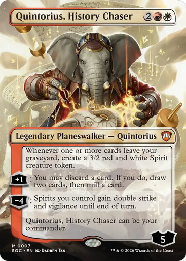 Quintorius, History Chaser (Borderless Art) | Secrets of Strixhaven Commander、Magic: The Gathering、kayou