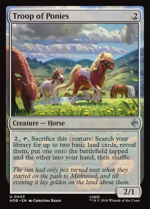 MtG The Hobbit Uncommon FOIL Troop of Ponies #3、ToyWiz、kayou