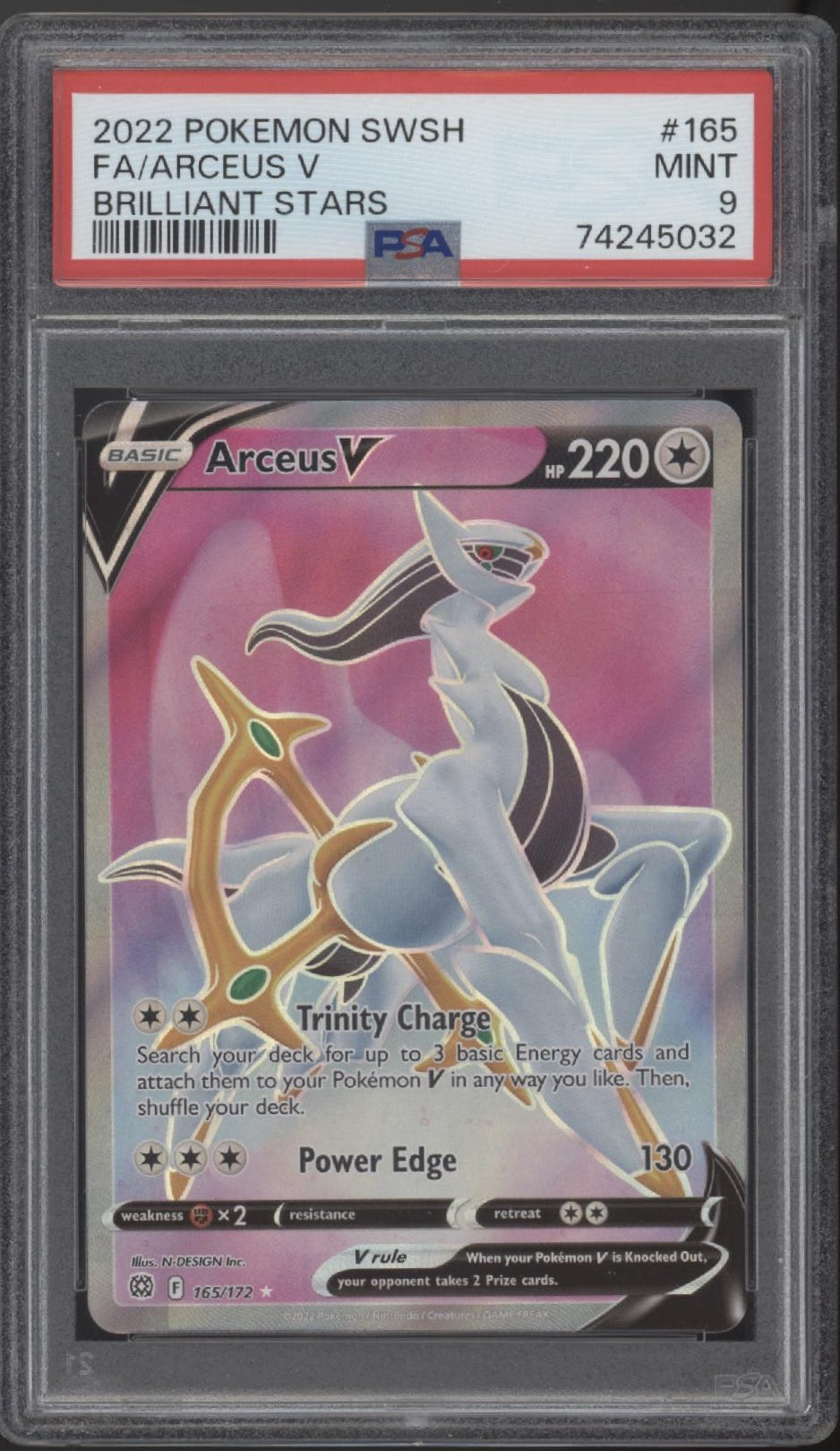 Arceus V Pokemon Brilliant Stars Full Art #165 PSA 9、Collector Store LLC Gaming、kayou
