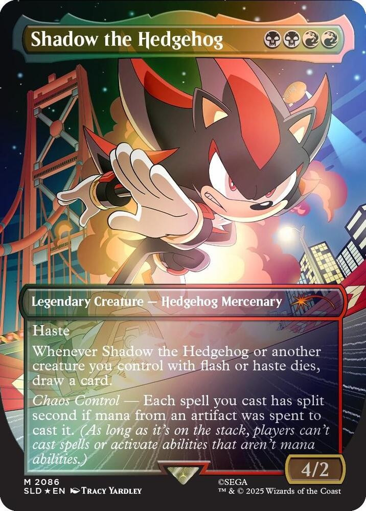 MtG Secret Lair Drop Series Mythic Rare FOIL Shadow the Hedgehog #2086、ToyWiz、kayou