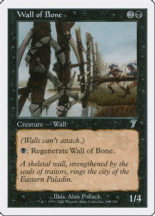 Wall of Bone (7ED-169) - 7th Edition、Wizards of the Coast、kayou
