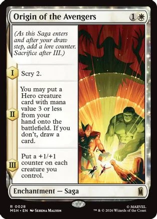Origin of the Avengers (MSH-028) - Marvel Super Heroes、Wizards of the Coast、kayou