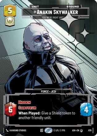 Anakin Skywalker - You Were Right About Me (Prestige Foil) (878) - Ashes of the Empire Foil、Fantasy Flight Games、kayou