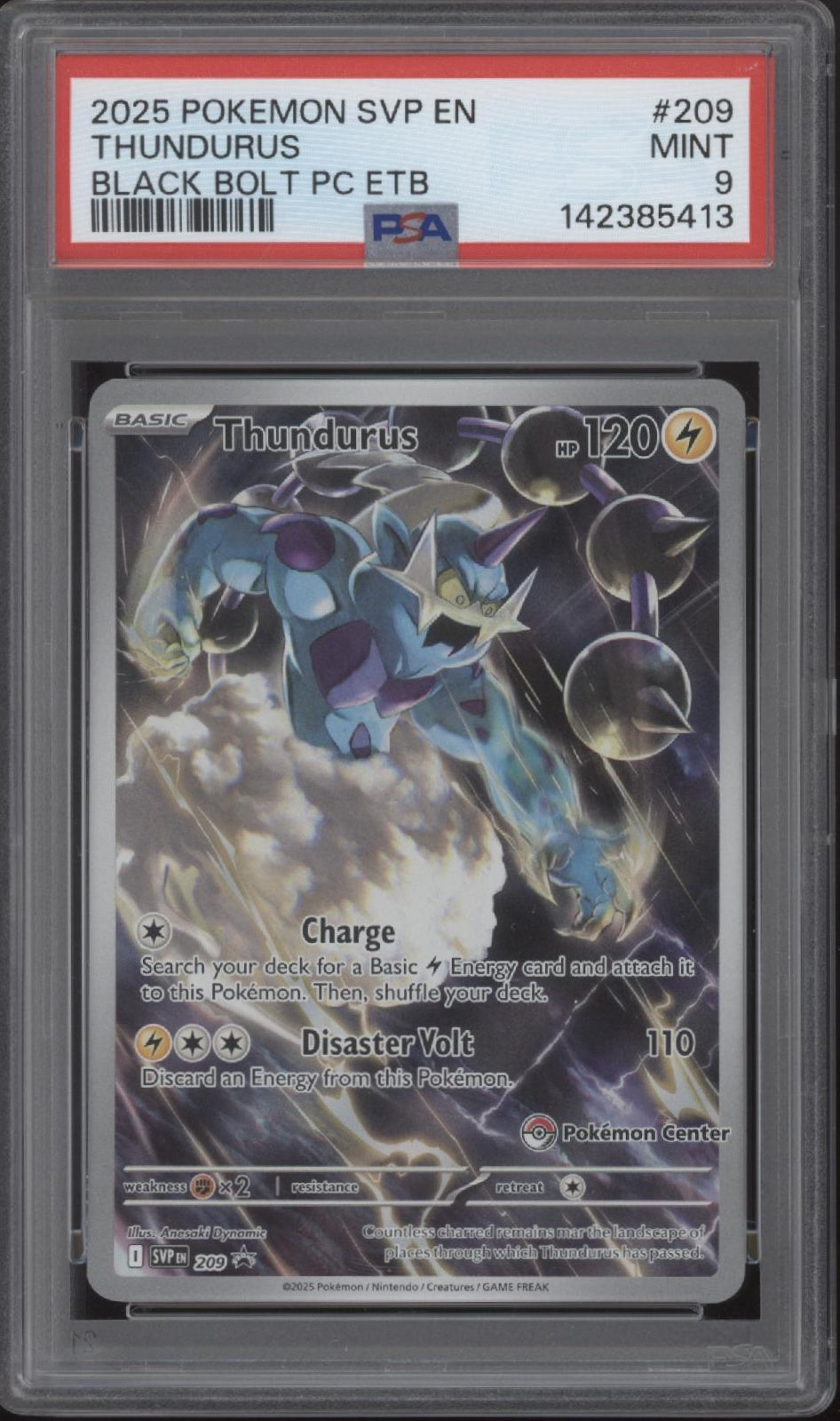Thundurus Pokemon Black Bolt Pokemon Center Elite Trainer Box #209 PSA 9、Collector Store LLC Gaming、kayou
