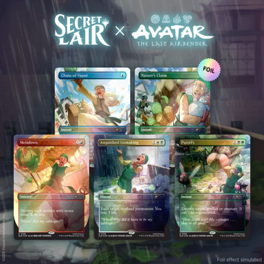 Magic the Gathering Avatar the Last Air Bender Secret Lair - My Cabbages! Rainbow Foil Edition、Magic the Gathering、kayou