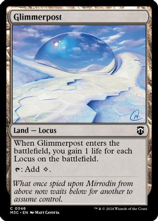 Glimmerpost (Ripple Foil) (M3C-346) - Modern Horizons 3 Commander Foil、Wizards of the Coast、kayou