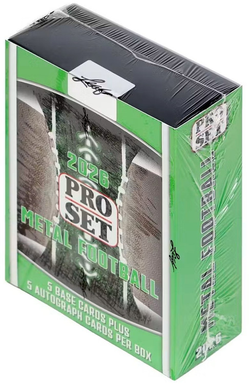 NFL Leaf 2026 Pro Set Metal Football Trading Card HOBBY Box 5 Autographs、ToyWiz、kayou
