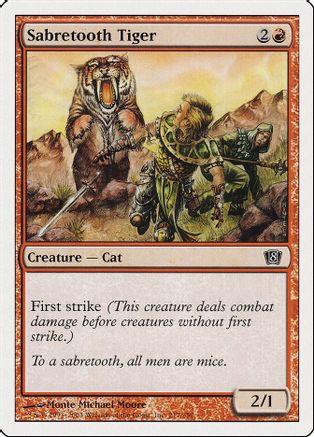Sabretooth Tiger (8ED-217) - 8th Edition、Wizards of the Coast、kayou